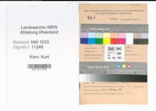 Entnazifizierung Kurt Kern , geb. 28.08.1917 (Polizeibeamter)