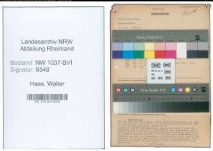 Entnazifizierung Walter Haas , geb. 11.10.1903 (Staatsanwalt)