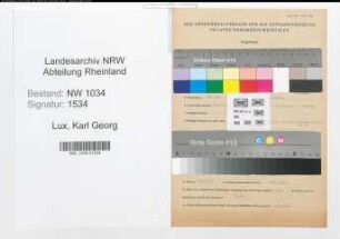 Entnazifizierung Karl Georg Lux , geb. 18.05.1898 (Oberst)