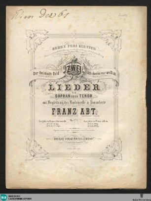 2: Ich denke nur an dich : Ausgabe m. Piano allein