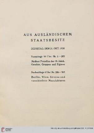 Ausländischem Staatsbesitz (Dienstag, 21.10.1930)