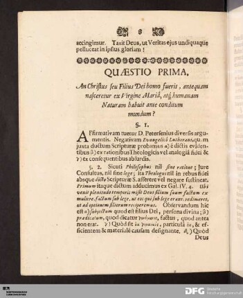 Quæstio Prima.