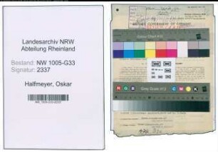 Entnazifizierung Oskar Halfmeyer , geb. 16.09.1908 (Studienrat)