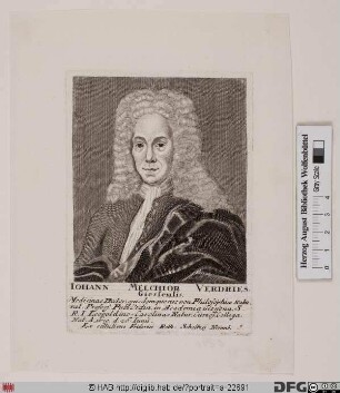 Bildnis Johann Melchior Verdries