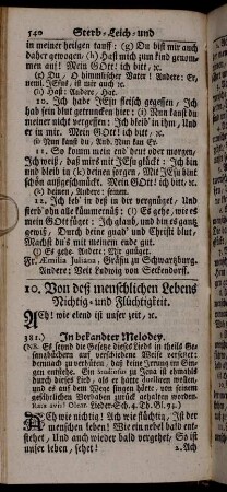 10. Von deß menschlichen Lebens Nichtig- und Flüchtigkeit.