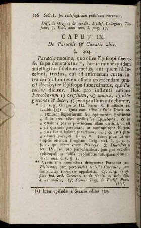 Caput IX. De Parochis & Curatis aliis.