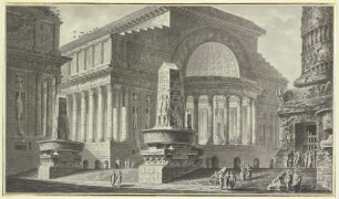 Phantasie-Architektur in ägyptischem Stil