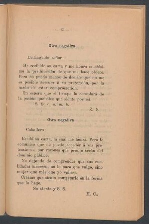 Otra negativa
