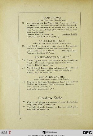 Gerahmte Stiche (Nr. 76-101)