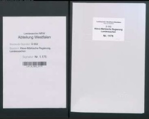 Aussetzung der Steuererhebung im Amt Altena bis zur Verbesserung der Steuermatrikel