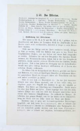 § 53. Das Rittertum