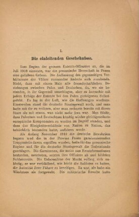 I. Die einleitenden Geschehnisse