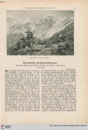 Amerikanische Frühjahrsausstellungen: (American Artists und National Academy of Design in New York)