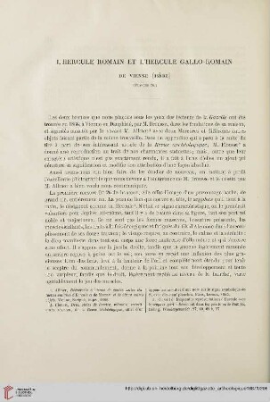 L’Hercule romain et l’Hercule gallo-romain de Vienne (Isère)