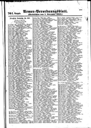 764. Ausgabe. Montag, 1. November 1915