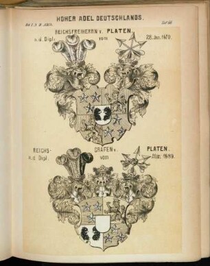 Taf. 66. Reichsfreiherrn v. Platen. - Reichs-Grafen v. Platen.