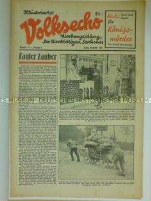 Wochenzeitung für die Werktätigen Sachsens