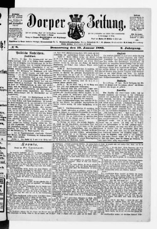Dorper Zeitung. 1882-1887