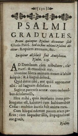 Psalmi Graduales. - Litaniæ De omnibus Sanctis.