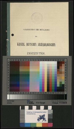 Verzeichniss der Mitglieder des Kaiserl. Deutschen Archaeologischen Institutes 1882