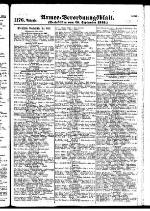1176.Ausgabe. Dienstag, 26. September 1916