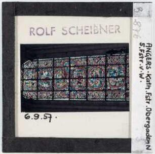Angers: Kathedrale, Glasfenster, Obergaden Nord, fünftes Fenster von Westen, aufgenommen 6.9.1957