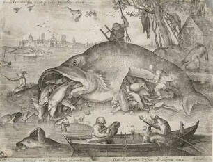 Die großen Fische fressen die kleinen (Kopie nach Pieter Bruegel d. Ä.)