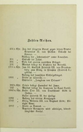 Zahlen-Reihen