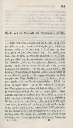 185-194 Blicke auf die Polemik der katholischen Kirche
