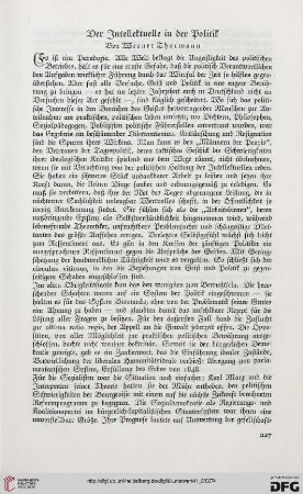 Der Intellektuelle in der Politik