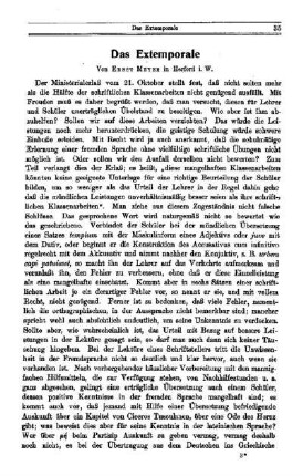Das Extemporale