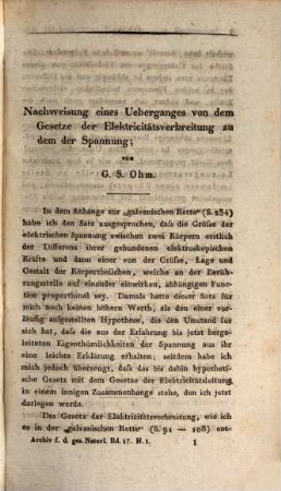 Archiv für die gesammte Naturlehre. 17. 1829