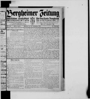 Bergheimer Zeitung. 1905-1943