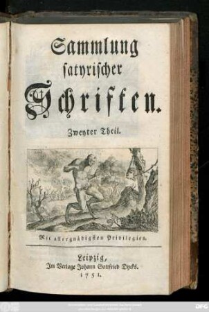 Theil 2: Sammlung satyrischer Schriften