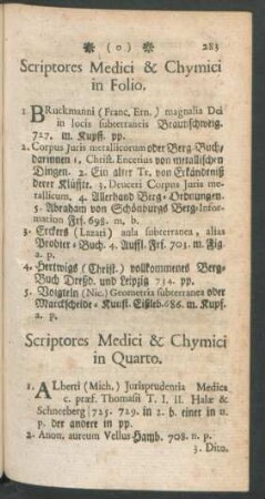 Scriptores Medici & Chymici in Quarto