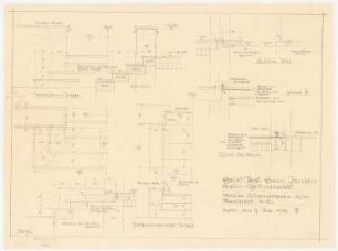 Haus Jansen, Berlin-Grunewald: Außenanlagen: Grundriss, Aufriss, Querschnitt (Treppen) 1:10