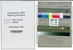 Entnazifizierung Karl Boesebeck , geb. 09.11.1896 (Pfoertner)