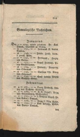 Genealogische Nachrichten