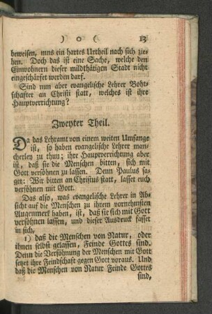Zweyter Theil.