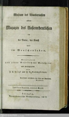 Zwölfter Band, viertes Stück