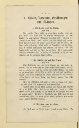 I. Fabeln, Parabeln, Erzählungen und Märchen