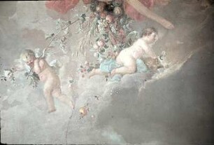 Flora mit Füllhorn und Putten