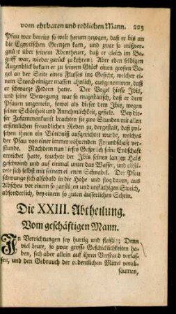 Die XXIII. Abtheilung. Vom geschäftigen Mann