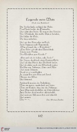 5: Legende vom Wein : (nach dem Arabischen)