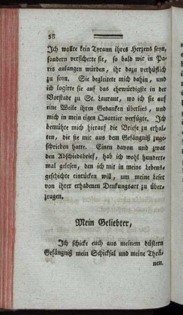 Mein Geliebter,