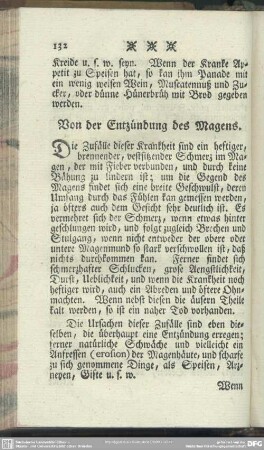 Von der Entzündung des Magens