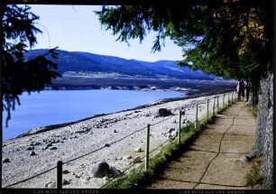 Schluchsee: der leere Schluchsee, ehemaliger Uferweg, Leerseeblick