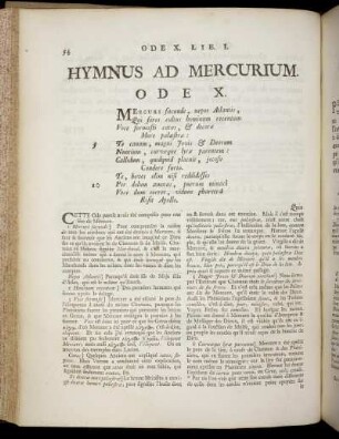 Hymnus Ad Mercurium. Ode X. / Himne A Mercure. Ode X. - Ad Musam. Ode XXVI. / A Sa Muse. Ode XXVI.