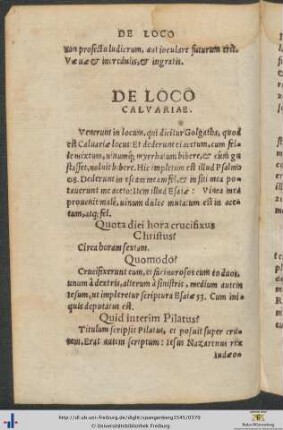 De Loco Calvariae