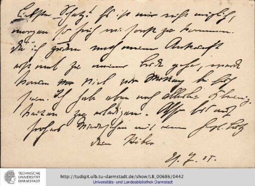 Postkarte vom 21.07.1905
